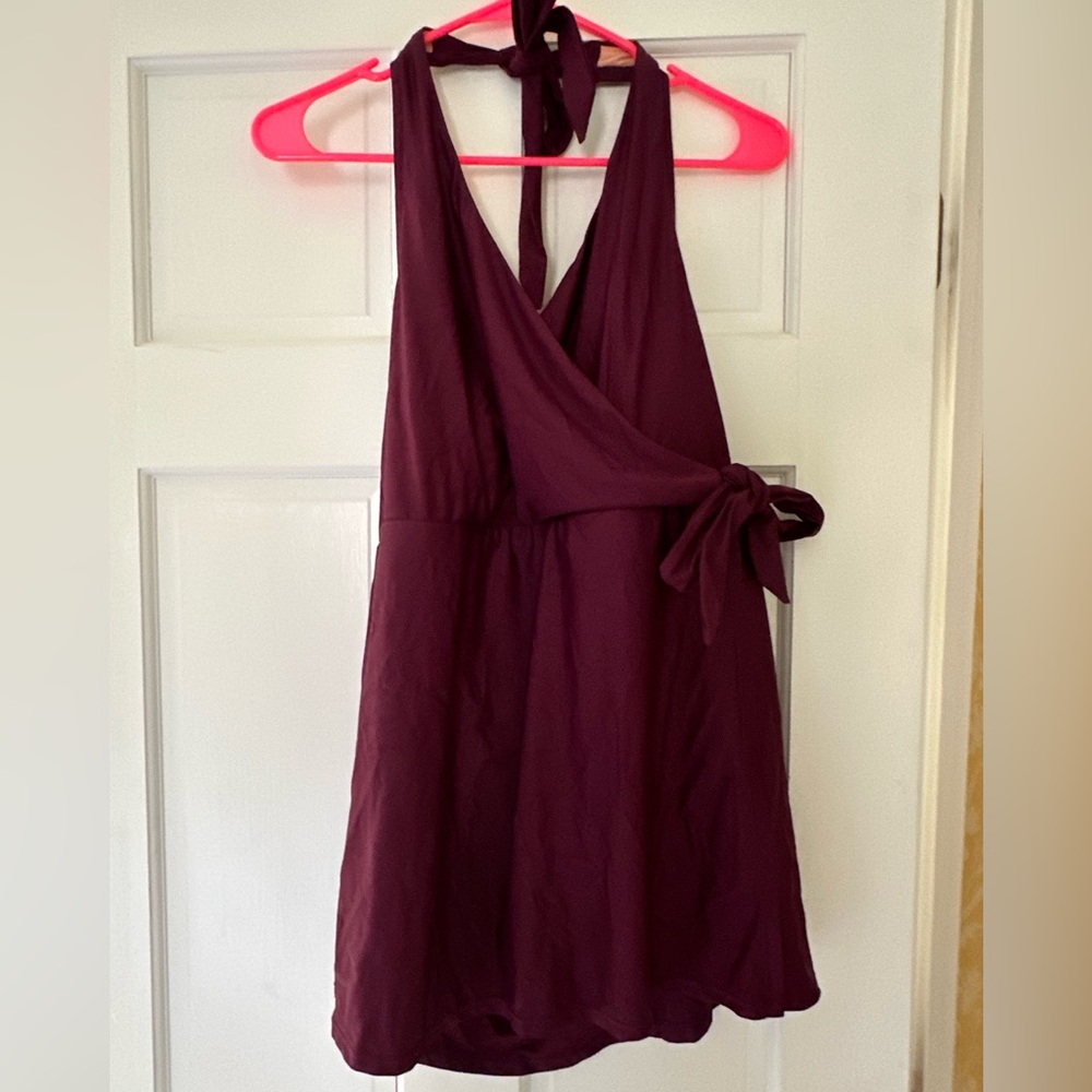 J. Crew maroon swim dress